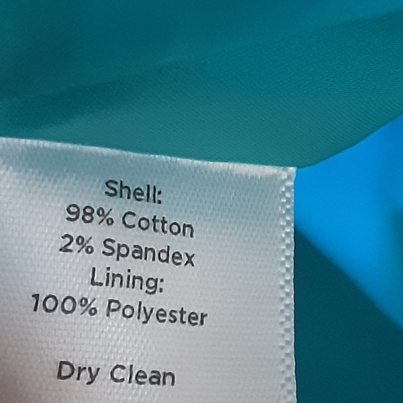 Talbot's Turquoise Blue Cotton Stretch Sleeveless Shift Dress | Size 2P - Picture 13 of 13
